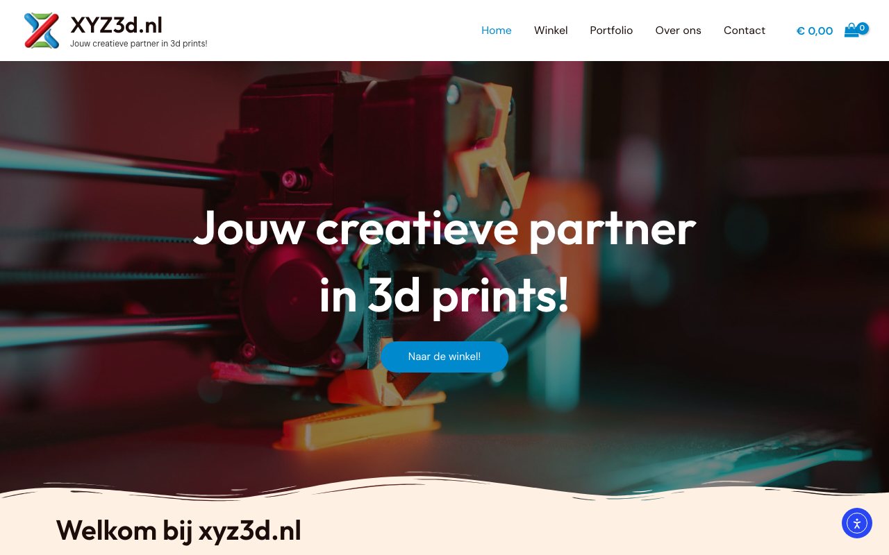 A 3D printer mid-print, from the XYZ3D website